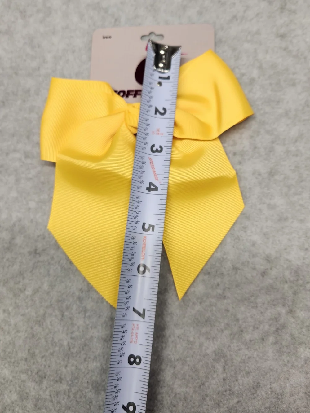 3 Pack-Soffe Yellow Grosgrain Hair Bow